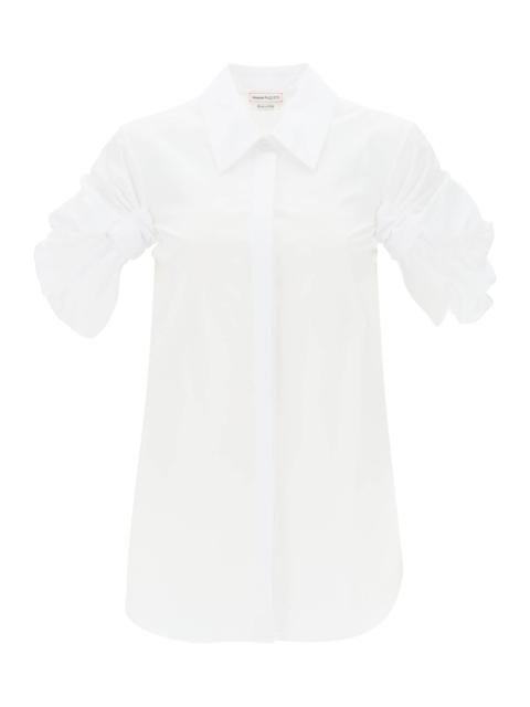 Alexander Mcqueen Shirt With Knotted Short Sleeves Women