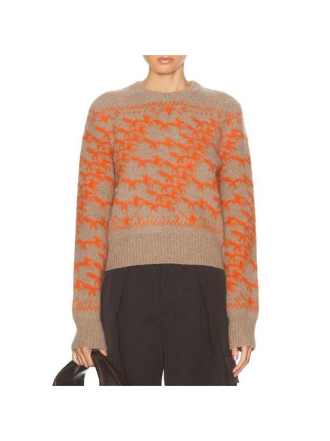 Burberry Burberry Cropped Fox Jacquard Wool Sweater
