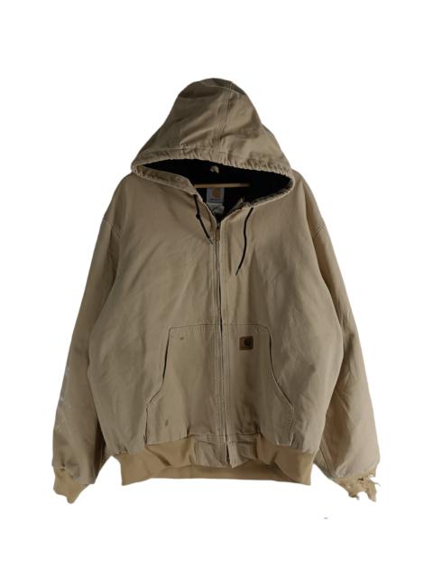 Other Designers Vintage 90s Carhartt Distressed Sun Faded Hooded Jacket
