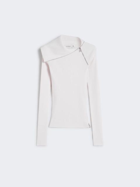 Sportmax Sweater with zip-up high neck detail