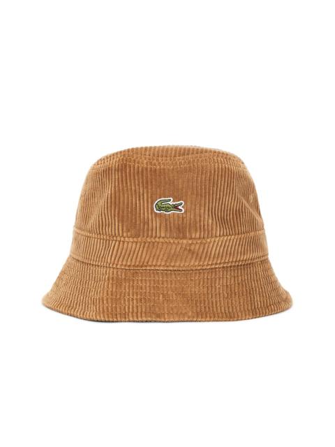 LACOSTE Velvet Cotton Bucket Hat