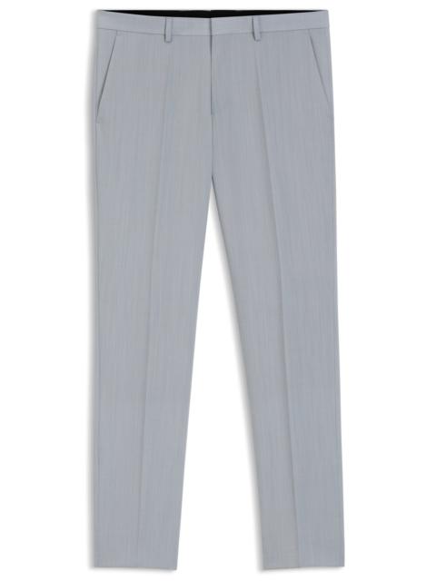 HUGO EXTRA-SLIM-FIT TROUSERS IN WOOL-BLEND POPLIN