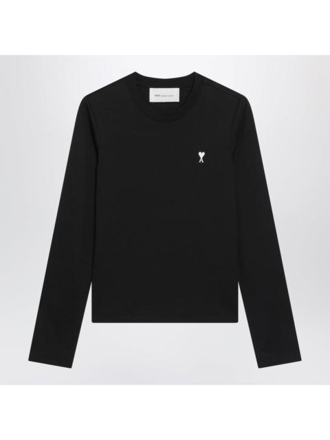 AMI Paris Ami Paris Ami De Cå“Ur Black Cotton T-Shirt Women