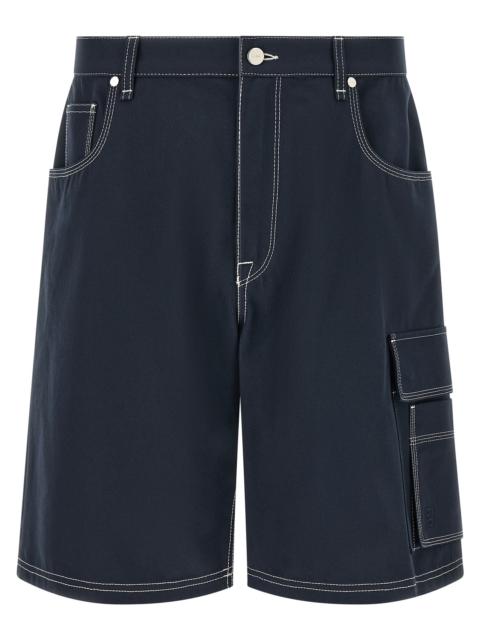 FENDI Fendi Men Bermuda Cargo Canvas Shorts