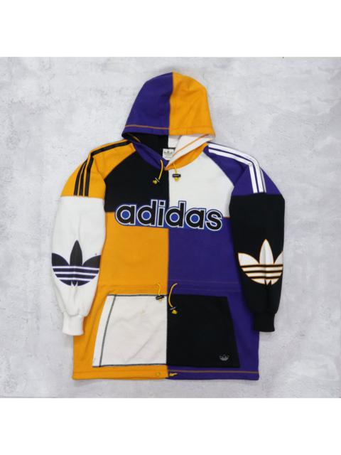 adidas Vintage 90s ADIDAS Big Logo Multi Color Block Sweater Sweatshirt Hoodie Jacket Made In JAPAN