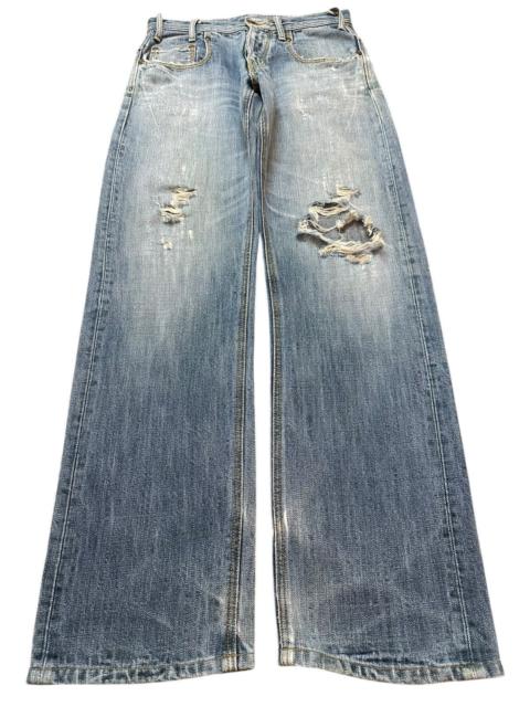 Other Designers Distressed Denim - Vintage Lee Buckle Style Faded Wash Distressed Baggy Jeans