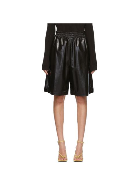 Bottega Veneta Brown Leather Shorts