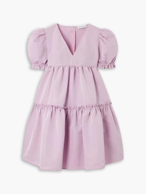 NINA RICCI Pleated taffeta mini dress