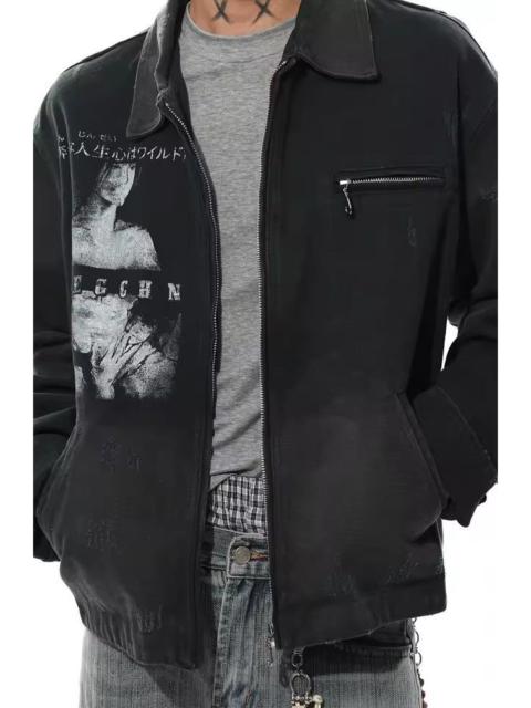 Other Designers Vintage - Utility washed faded punk grunge workwear cargo jacket