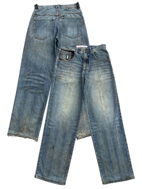 Other Designers Vintage 2000s Pelle Pelle Wide Baggy Dirty Denim Jeans 34x34
