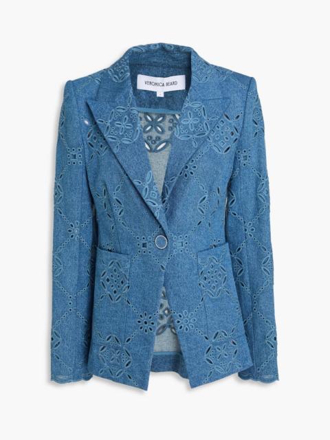 VERONICA BEARD Naira broderie anglaise denim blazer