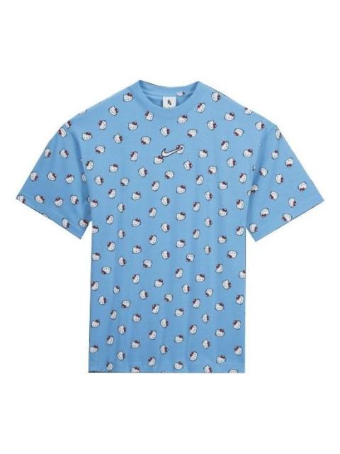 Nike Nike x Hello Kitty Crossover SS22 Cat Full Print Pullover Short Sleeve Blue DR5520-412