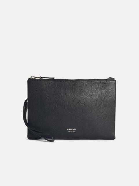 TOM FORD BLACK LEATHER DOCUMENT HOLDER
