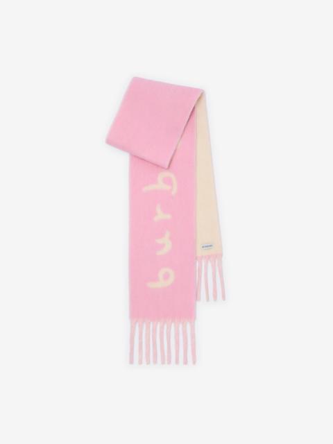 Burberry Reversible Logo Alpaca Wool Blend Scarf