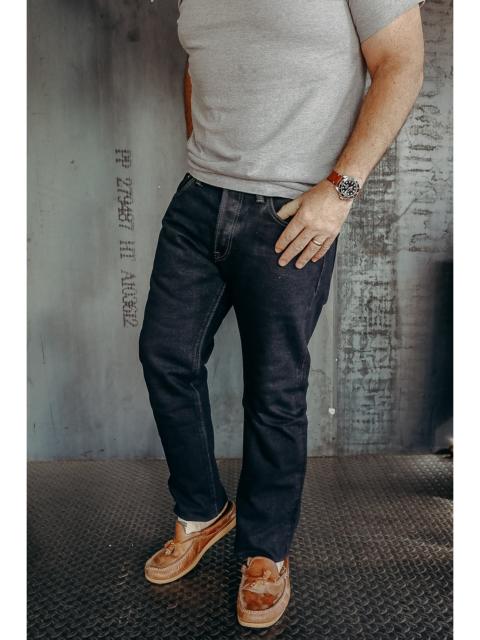 Iron Heart 21OZ 777 SELVEDGE DENIM SLIM TAPERED CUT JEANS - INDIGO OVERDYED BLACK IH-777S-21OD