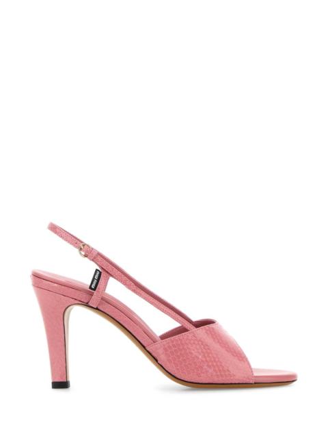 Miu Miu Miu Miu Women Pink Leather Sandals