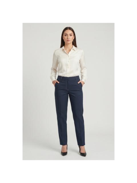 Brunello Cucinelli Brunello Cucinelli Wodark Blue Tailored Trousers