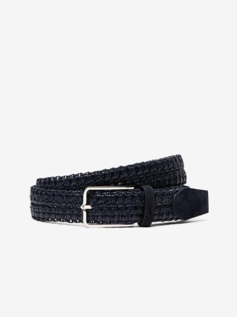 CORNELIANI Woven navy blue belt