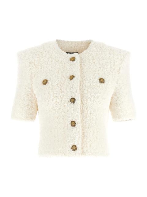 Balmain Cardigan Tweed Plumetis