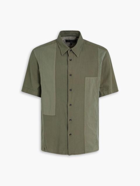 rag & bone Dalton patchwork cotton and Lyocell-blend twill shirt