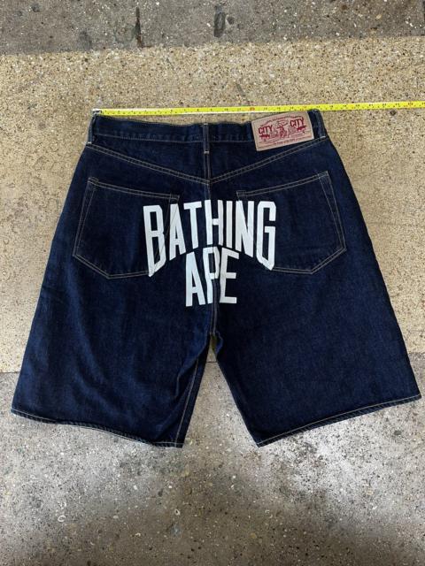 A BATHING APE® NYC Logo Denim Shorts