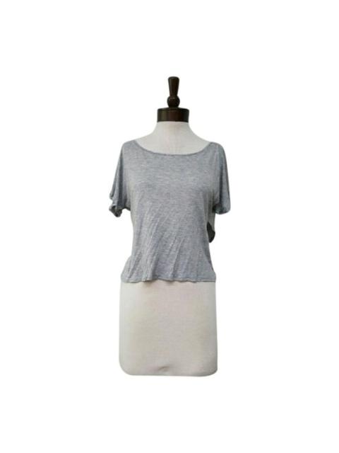 Other Designers Blaque Market Gray Crossback Tee Shirt