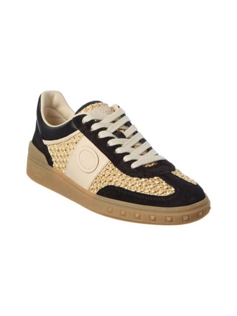 Valentino Valentino Upvillage Straw & Suede Sneaker