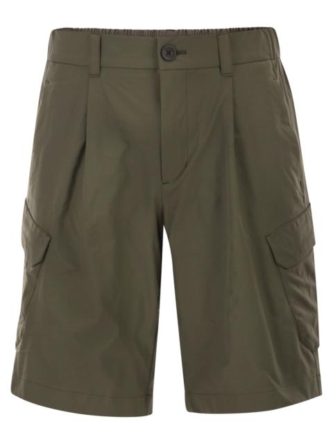 Herno Herno Men Technical Fabric Cargo Bermuda Shorts