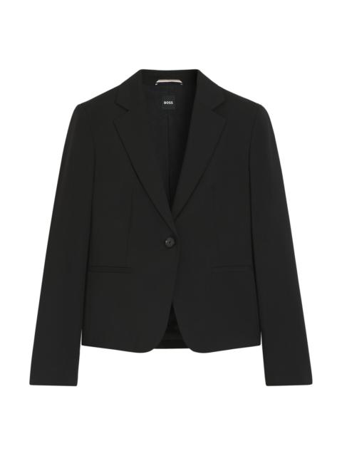 BOSS REGULAR-FIT BUTTON-UP JACKET IN VIRGIN WOOL