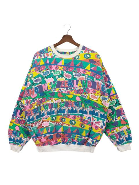 Other Designers Vintage New Zealand Activewear Full Print Crewneck