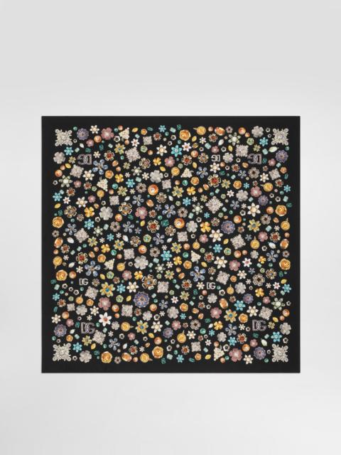 Dolce & Gabbana 70x70 silk twill scarf