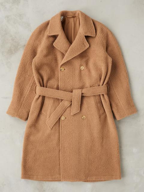 DE BONNE FACTURE Italian Camelhair Ratine Cloth Grandad Trench Coat - Undyed