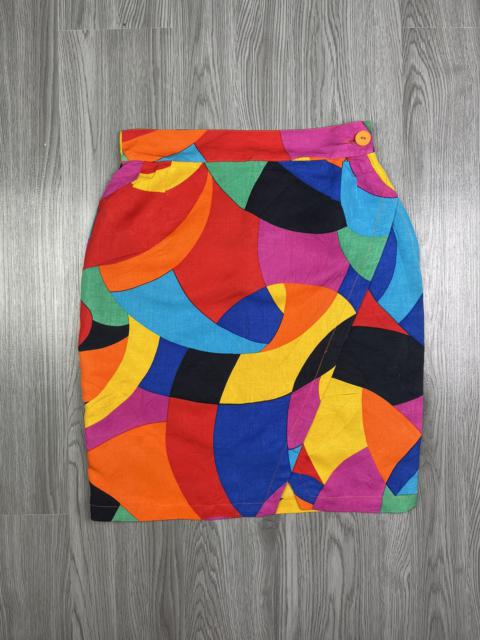 Other Designers Designer - GENNY italy Fresh Molticolor Art Design Skirt