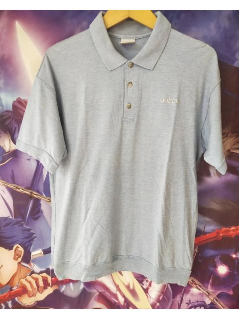 adidas Vintage Adidas Trefoil Light Blue Polo Tees