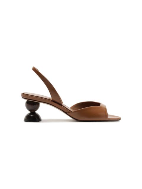 ALEXANDRE BIRMAN Tropicana Leather Sandals brown