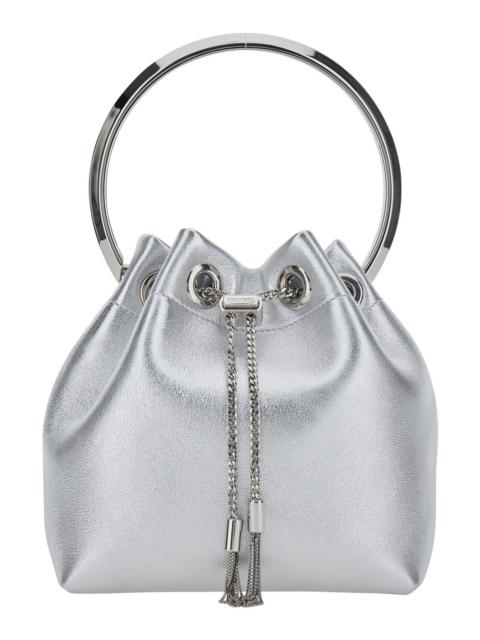 JIMMY CHOO Jimmy Choo Women 'Bon Bon' Silver Colored Mini Bag With Drawstring Closure In Leather Blend For Wome