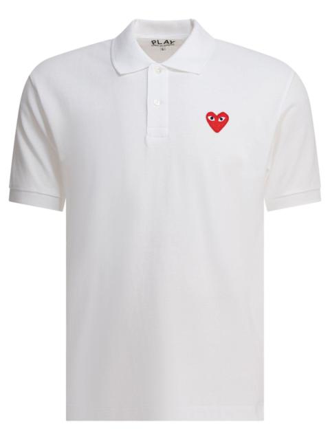 Comme des Garçons PLAY Comme Des Garçons Play Red Emblem Polo Shirt White