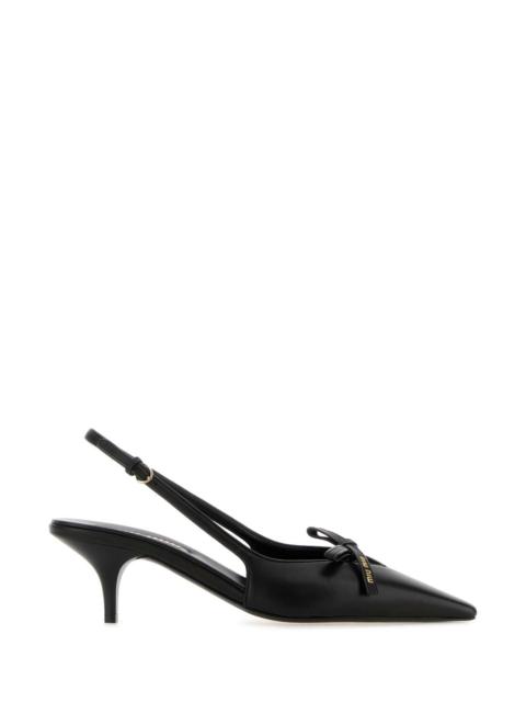Miu Miu Miu Miu Women Black Leather Pumps
