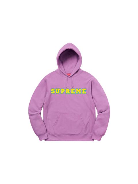 Supreme Supreme Cord Collegiate Logo Hooded Sweatshirt Violet