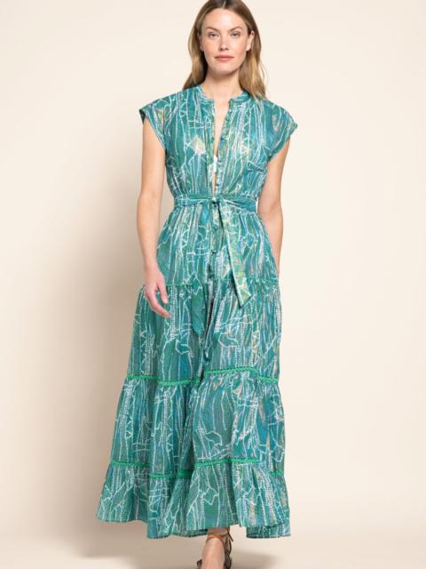 Poupette St Barth Long Dress Kora - Green Akoya