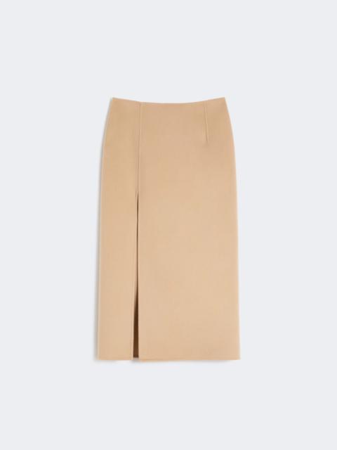 Sportmax Long double-faced wool skirt - CARAMEL