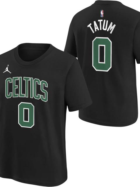 Jordan Jordan Youth Boston Celtics Jayson Tatum #0 Black T-Shirt