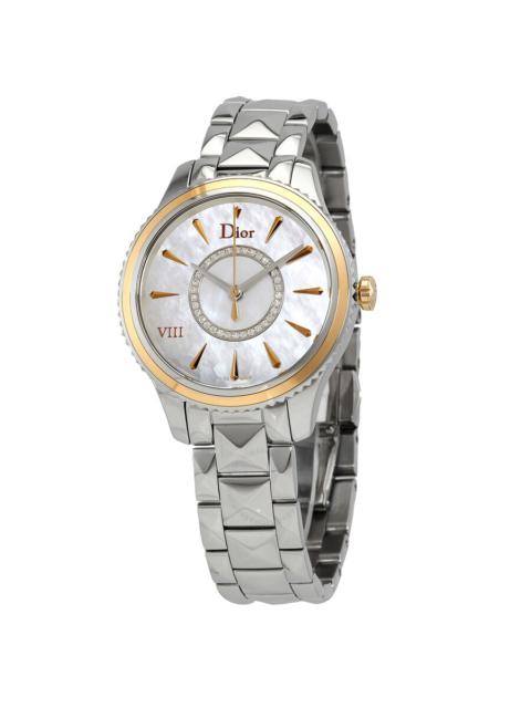 Dior Pre-owned Dior Dior VIII Montaigne Diamond White Mother of Pearl (Diamond-set) Dial Ladies Watch CD1