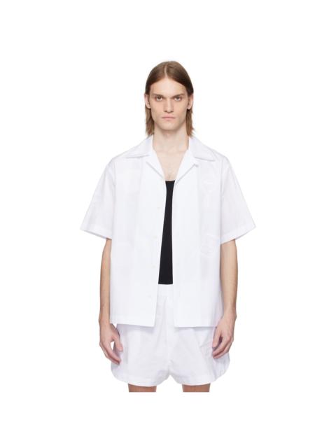 White Runway Relaxed Fit Badge Shirt