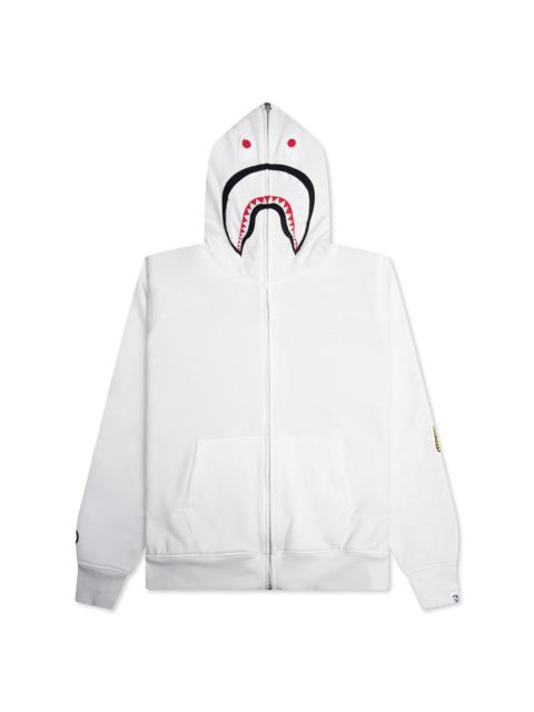 A BATHING APE® 2ND SHARK FULL ZIP HOODIE - WHITE