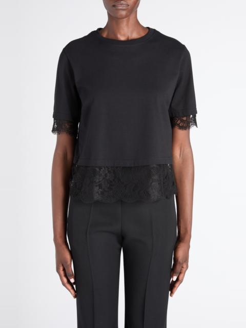 Alexander McQueen McQueen Lace Layer T-Shirt in Black at Nordstrom
