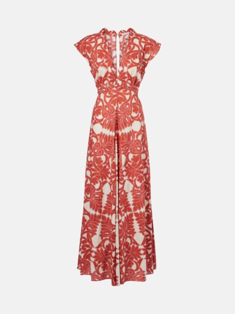 Poupette St Barth Noreen printed cotton maxi dress
