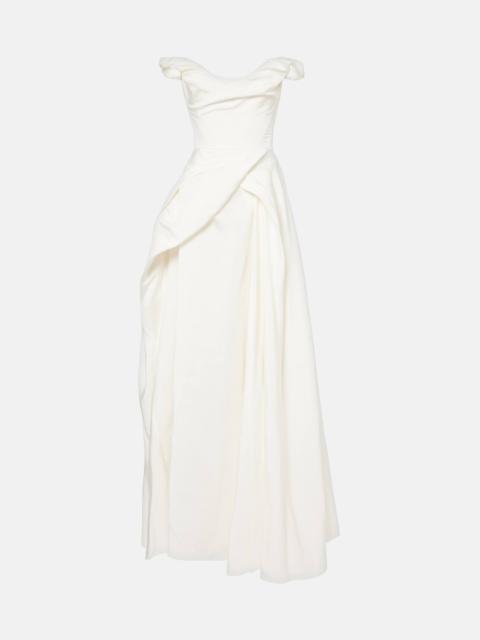 Vivienne Westwood Bridal Tabitha off-shoulder faille gown