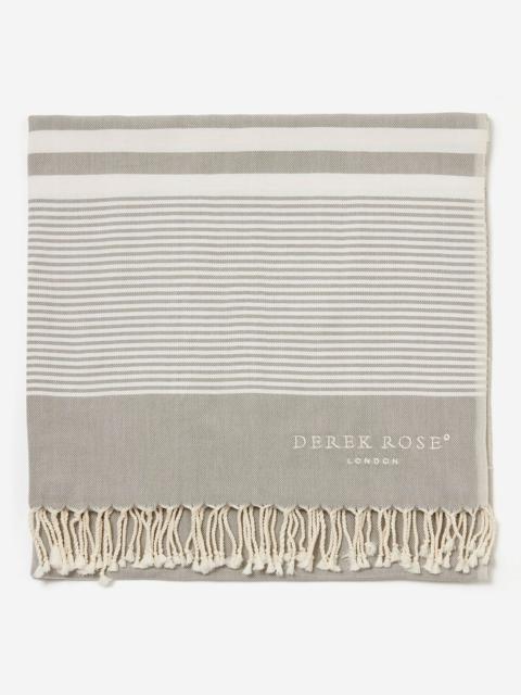 Derek Rose Hammam Towel Karrina Pure Cotton Silver