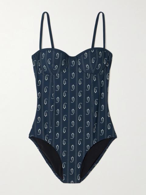 TORY BURCH Underwired Printed Swimsuit